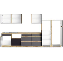 Cuisine complète Held Möbel sans appareils PISA 360 cm gris mat démontée variante réversible 1124.6311