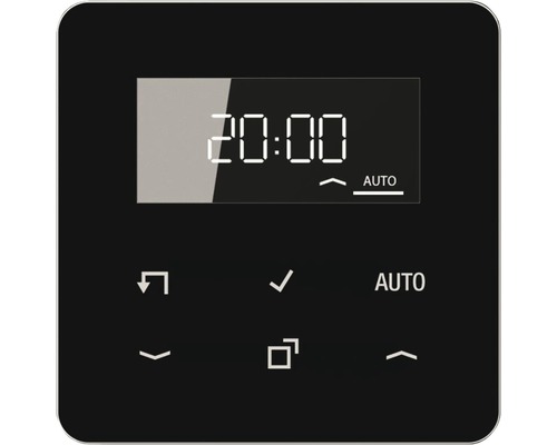 Jung CD 1750 D SW Timer Standard mit Display schwarz Echtglasfront CD