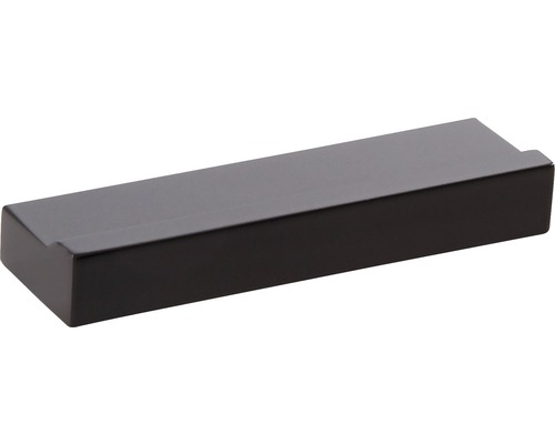 Poignée de meuble profilée aluminium moka 68x10x20 mm distance entre les trous 32 mm Poignée de meuble noire en métal