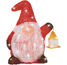 Gnome de Noël décoratif avec lanterne et éclairage