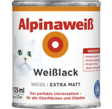 Alpinaweiß Weißlack Dose mit 125 ml Inhalt