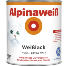 Alpinaweiß Weißlack, extra matt, 2 Liter Dose