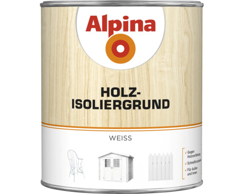 Alpina Holz Isoliergrund, weiß, in einer Metalldose
