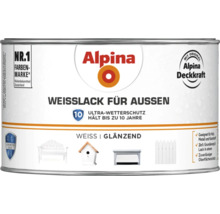 Alpina Weißlack für Außen, geeignet für Holz, Metall und Kunststoff