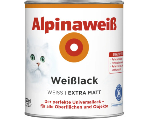 Alpinaweiß Weißlack, extra matt, 750ml Dose