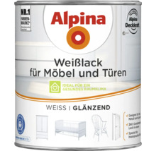 Alpina Weißlack für Möbel und Türen in Weiß Glänzend Dose