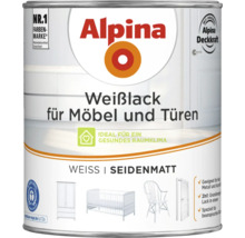 Alpina Weißlack für Möbel und Türen in Weiß seidenmatt