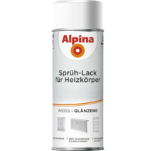 Peinture radiateur en aérosol Alpina, blanc brillant