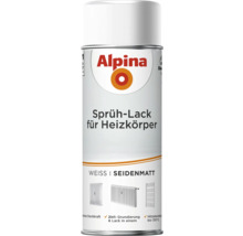 Peinture radiateur en aérosol Alpina, blanc, satiné
