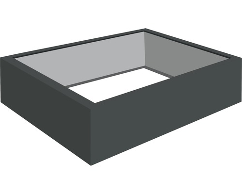 Cadre à plantes Carlotta 120 x 40 x 25 cm métal anthracite Jardinière rectangulaire