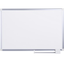 Tableau blanc avec cadre alu magnétique céramique support à stylo mobile 180x120 cm