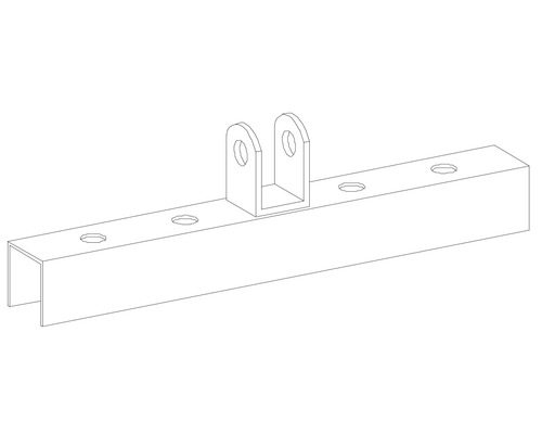 Profilé métallique avec trous et support