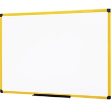 Whiteboard mit gelbem Rahmen