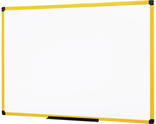 Tableau blanc avec cadre jaune