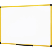 Tableau blanc Industrie magnétique cadre jaune 240x120 cm
