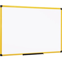 Whiteboard mit gelbem Rahmen