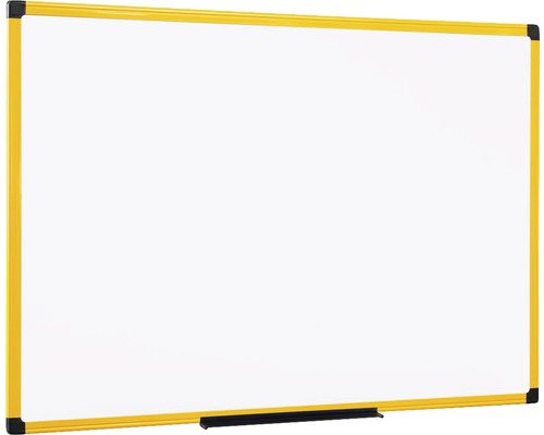 Tableau blanc avec cadre jaune