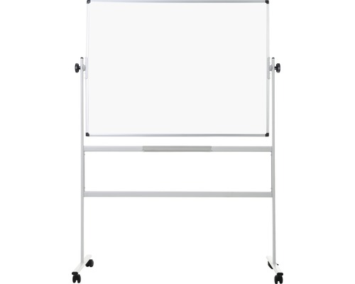 Tableau blanc magnétique rotatif sur roulettes pour une utilisation au bureau ou dans une salle de formation