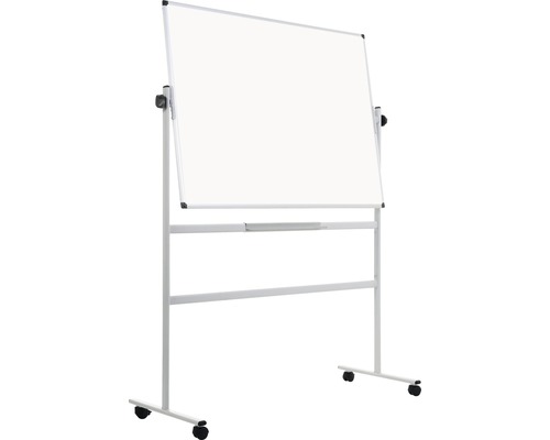 Tableau blanc pivotant avec roulettes
