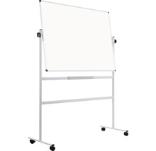 Drehbares Whiteboard auf Rollen für den mobilen Einsatz.