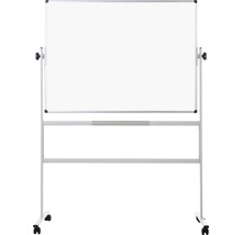 Tableau blanc mobile avec roulettes et cadre