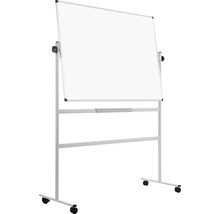 Tableau blanc mobile et pivotant sur roulettes