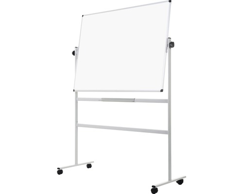 Tableau blanc rotatif sur roulettes pour présentations et notes