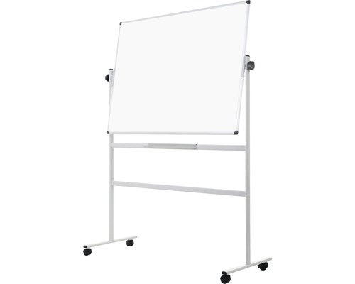 Tableau blanc pivotant sur roulettes