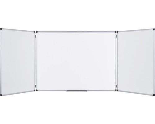 Tableau blanc Trio magnétique peint tableau rabattable 180x60 cm Tableau blanc portatif en trois parties pour présentations