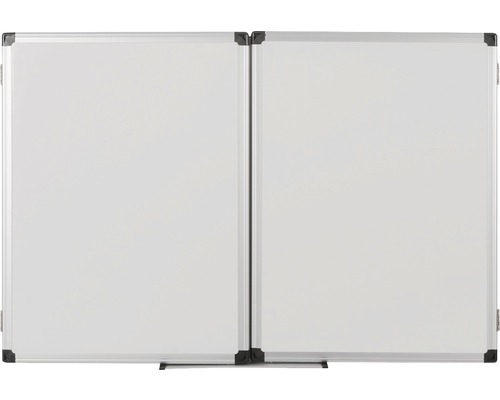 Zwei miteinander verbundene Whiteboards mit Rahmen