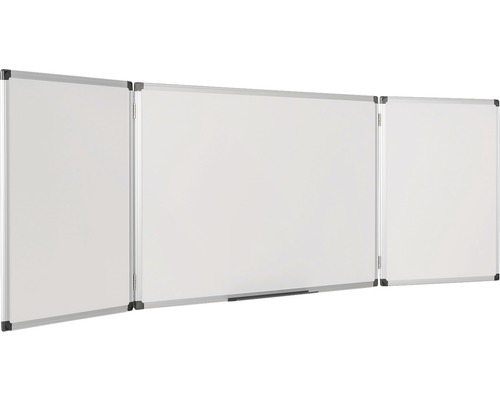 Tableau blanc mobile pliable en trois parties
