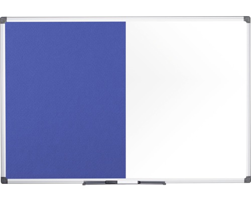 Kombitafel Filz- und Magnettafel weiß blau 60x45 cm