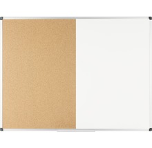 Kombitafel Korktafel und Whiteboard magnetisch 90x60 cm