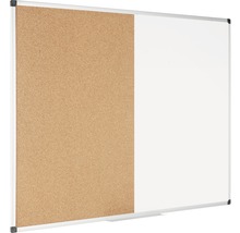 Kombitafel Korktafel und Whiteboard magnetisch 90x60 cm