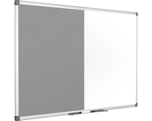 Combinaison de tableau en liège et tableau blanc avec porte-stylo