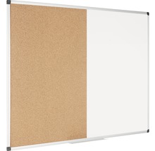 Kombitafel Korktafel und Whiteboard magnetisch 120x90 cm