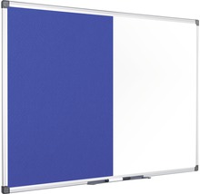 Kombination aus Pinnwand und Whiteboard mit Stiftablage
