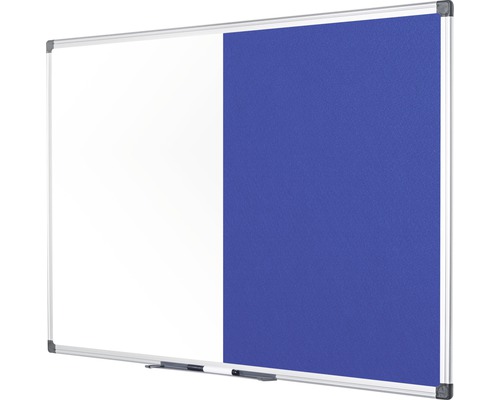 Combinaison de tableau blanc et de panneau d''affichage avec cadre de couleur argent