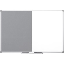 Kombination aus Whiteboard und Filz-Pinnwand mit Rahmen