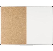 Kombitafel Korktafel und Whiteboard magnetisch 180x90 cm