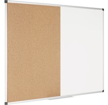 Kombitafel Korktafel und Whiteboard magnetisch 180x90 cm