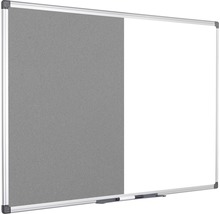 Kombination aus Whiteboard und Pinnwand mit Stiftablage