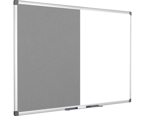 Kombination aus Whiteboard und Pinnwand mit Stiftablage