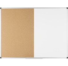 Kombitafel Korktafel und Whiteboard magnetisch 150x120 cm