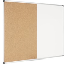 Kombitafel Korktafel und Whiteboard magnetisch 150x120 cm