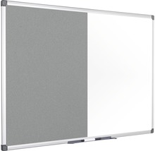 Kombination aus Whiteboard und Pinnwand mit Aluminiumrahmen