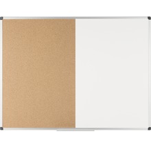 Tableau combiné tableau en liège et tableau blanc magnétique 150x100 cm