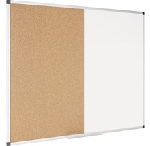 Tableau combiné tableau en liège et tableau blanc magnétique 150x100 cm