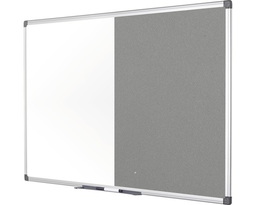 Tableau combiné avec une moitié tableau blanc et une moitié panneau d''affichage
