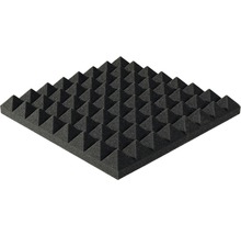 Mousse isolante acoustique Akupur plaque de mousse de forme pyramidale 40x40x3 cm-thumb-0